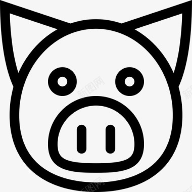 猪农场猪头图标