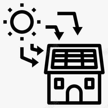 太阳能建筑家图标