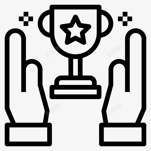 奖杯奖项手牌svg_新图网 https://ixintu.com 奖杯 奖项 手牌 获奖者 项目管理