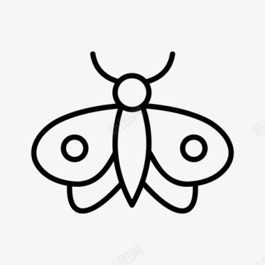 蛾动物蝴蝶图标