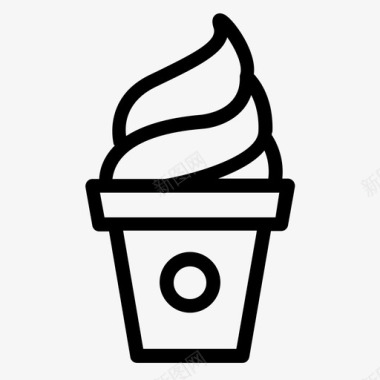 冷冻酸奶froyo冰淇淋图标