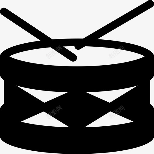 鼓乐器音乐svg_新图网 https://ixintu.com 鼓乐 乐器 音乐 打击乐 棍子 小黑