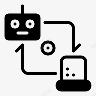物联网电子人机器人图标