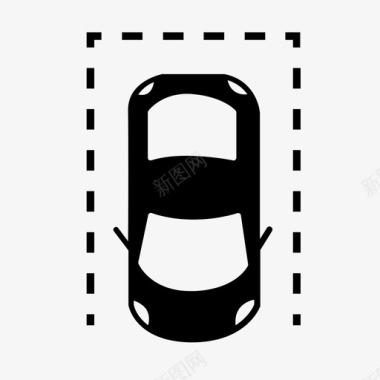 停车场汽车交通工具图标