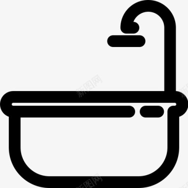 酒店服务便利设施浴室图标