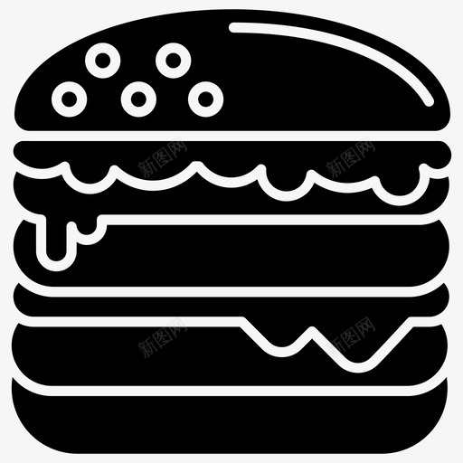 汉堡徽章面包svg_新图网 https://ixintu.com 汉堡 徽章 面包 芝士