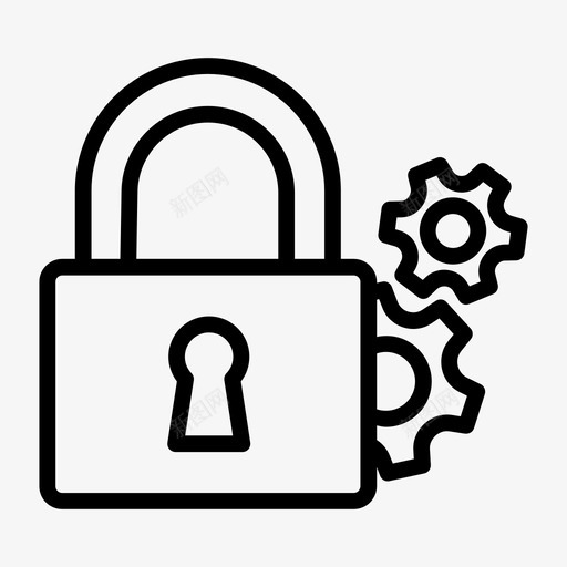 锁定设置装备保护svg_新图网 https://ixintu.com 锁定 设置 装备 保护 安全