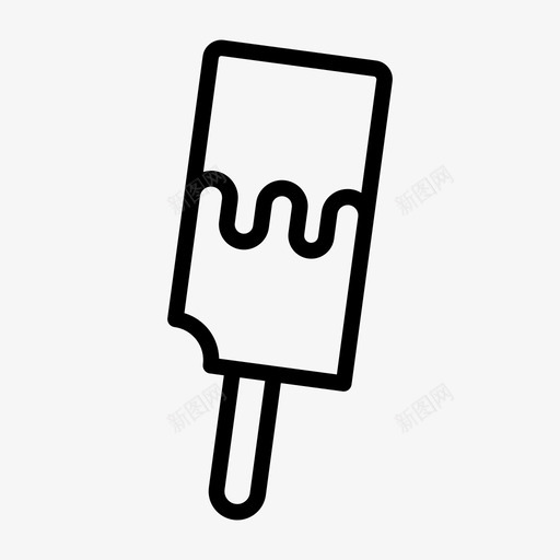冰激凌棒棒糖咬甜点svg_新图网 https://ixintu.com 冰激凌 棒棒糖 冰棒 甜点 甜食 快餐