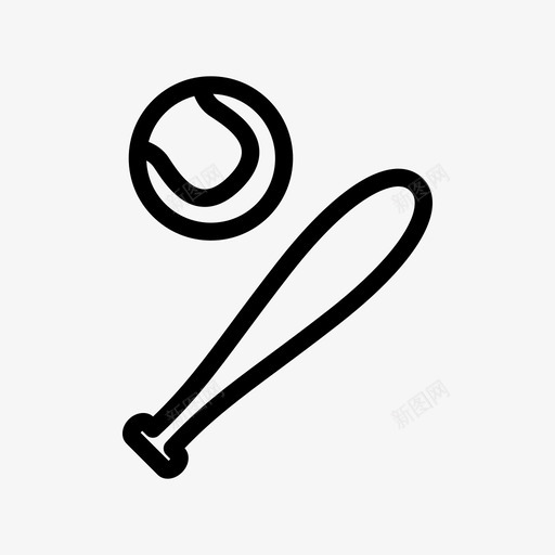 棒球球棒运动svg_新图网 https://ixintu.com 运动 棒球 球棒 样式 部分
