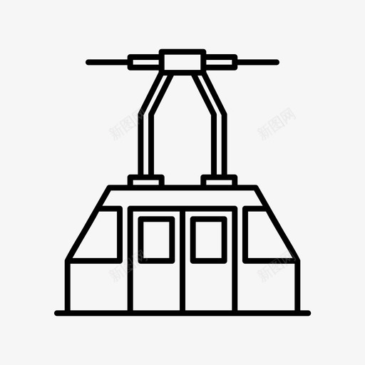 架空缆车缆车运输svg_新图网 https://ixintu.com 缆车 架空 车辆 运输 运输车