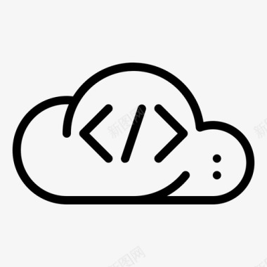 云计算编码开发者图标