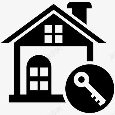 家庭钥匙安全访问保护图标