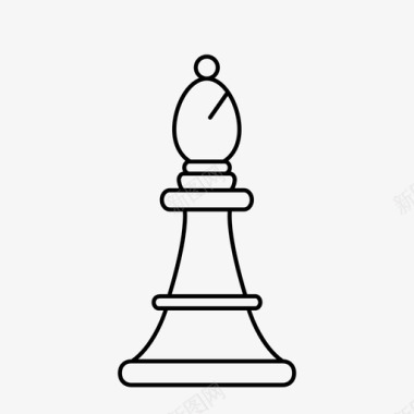 白主教棋盘游戏象棋图标