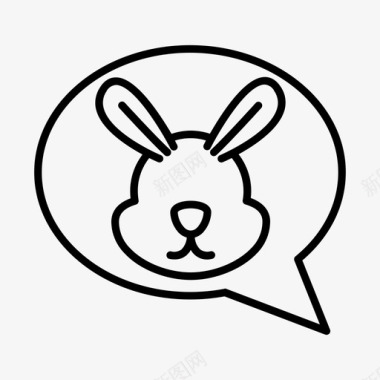 兔语基督教复活节图标