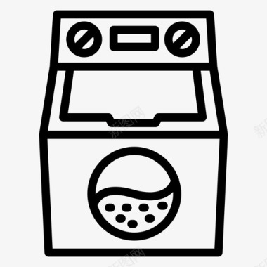 洗衣机布料洗衣房图标