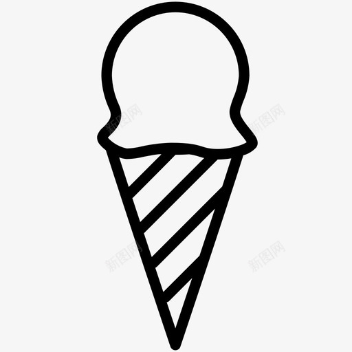 冰淇淋蛋卷香草svg_新图网 https://ixintu.com 冰淇淋 蛋卷 香草 威化 饼干 冰棍