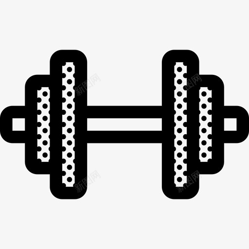哑铃运动健身房svg_新图网 https://ixintu.com 哑铃 运动 健身房 肌肉 训练 重量 圆点