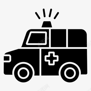 救护车交通工具车辆图标