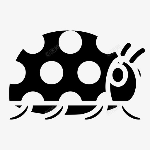 瓢虫甲虫春天svg_新图网 https://ixintu.com 春天 瓢虫 甲虫 夏天 动物 生活 活在