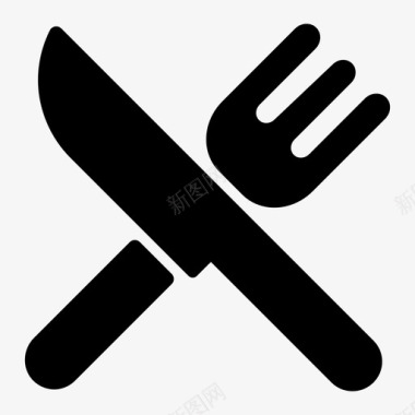 采购产品叉子和刀叉子和刀餐具图标