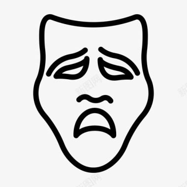 戏剧面具悲伤面具娱乐面具图标