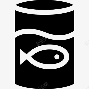 鱼罐头大的容器图标