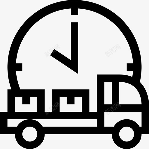 交货时间表包裹时间svg_新图网 https://ixintu.com 交货 时间表 卡车 包裹 时间