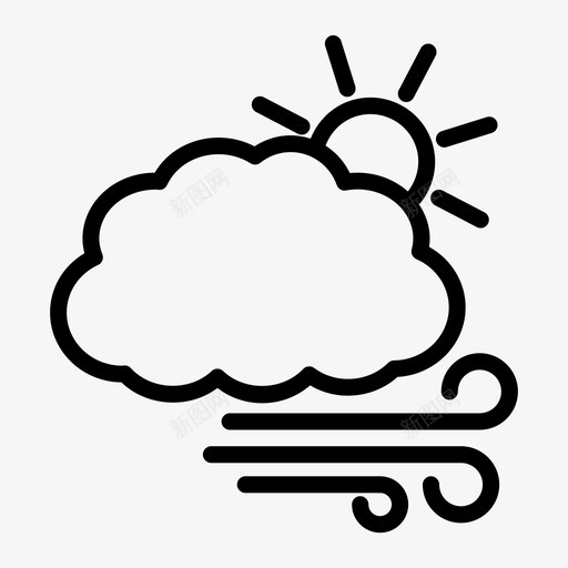 太阳云风空气天气svg_新图网 https://ixintu.com 太阳 空气 天气