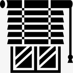 凉拌百叶1百叶窗智能家居1黑色填充高清图片