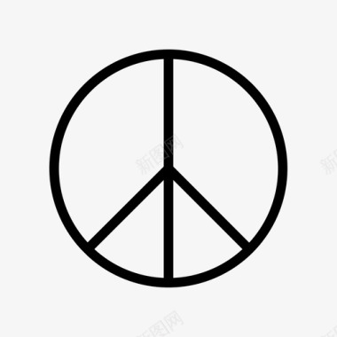 和平自由嬉皮士图标