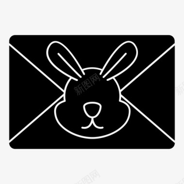 兔子信封基督教复活节图标