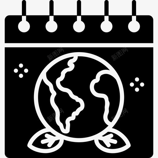 地球日日期事件svg_新图网 https://ixintu.com 地球日 事件 日期 母亲 日历 黑色 填充