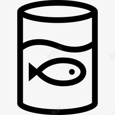 鱼罐头大的容器图标