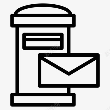 邮箱信箱投递和运输图标