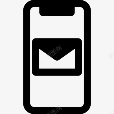 移动电话电子邮件信封图标