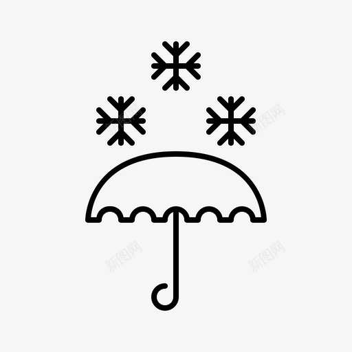 寒冷季节降雪svg_新图网 https://ixintu.com 季节 寒冷 降雪 雨伞 天气