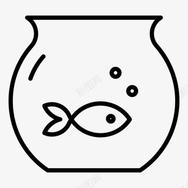 水族馆装饰鱼图标