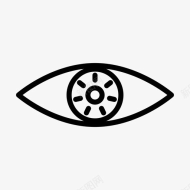 眼睛视野可视性图标