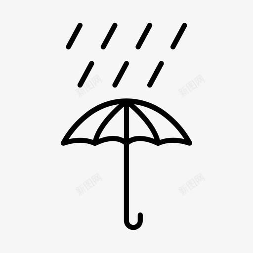 雨和伞气候温度svg_新图网 https://ixintu.com 伞雨 气候 温度 天气