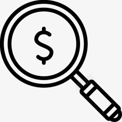 研究路线研究经济分析放大镜高清图片