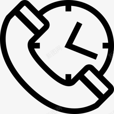 技术服务时间呼叫中心联系中心图标