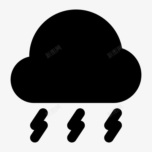 暴风雨气候云svg_新图网 https://ixintu.com 天气 暴风雨 气候 预报 天气图 图示