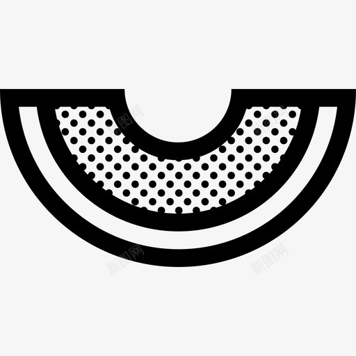 哈密瓜水果一半svg_新图网 https://ixintu.com 哈密瓜 水果 一半 健康 切片 圆点