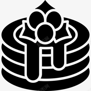 薄煎饼面包师甜点图标