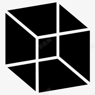 立方体骰子几何学图标