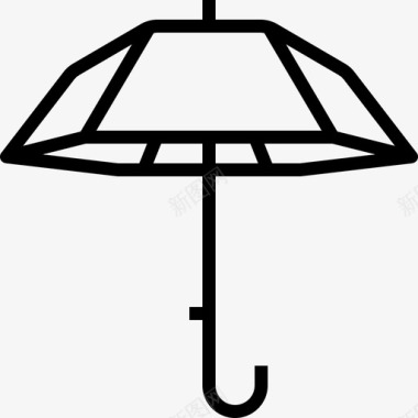 雨伞天气预报防护图标