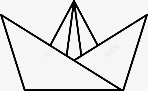 船艺术折纸图标
