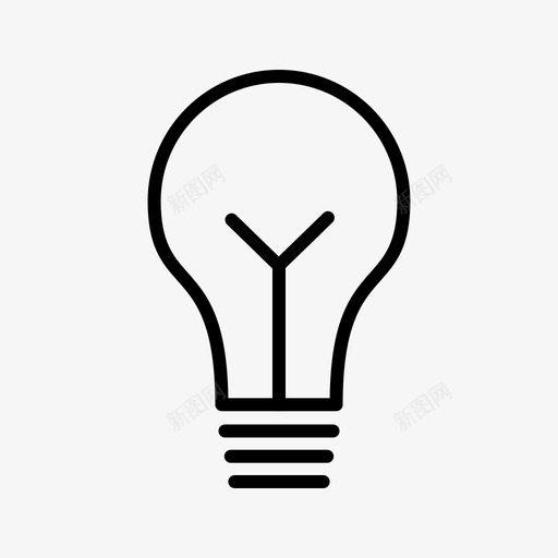 灯泡灯提示svg_新图网 https://ixintu.com 灯泡 提示 标志 符号