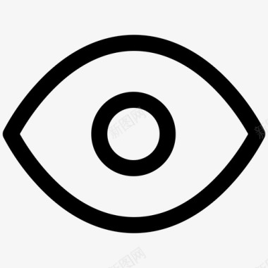 视图眼睛简单线条图标图标