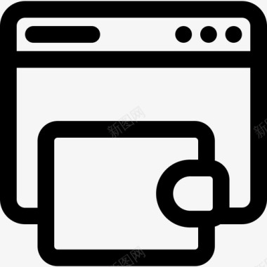 钱包和支付数字金融图标